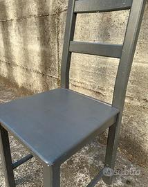 Sedie in legno color antracite