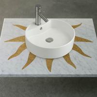 2 Piani in bianco Carrara e seminato veneziano