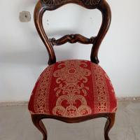 Sedie imbottite in legno Noce