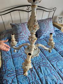 Lampadario Capodimonte più due applique