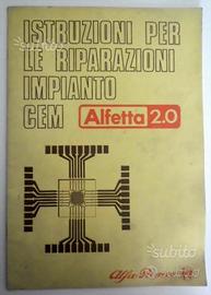 Manuale Officina Alfetta CEM e Quadrifoglio Oro