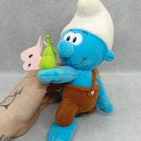 Peluche Puffo con farfalla - I Puffi Ferrero 2001