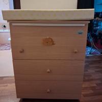 cassettiera fasciatoio per neonato 