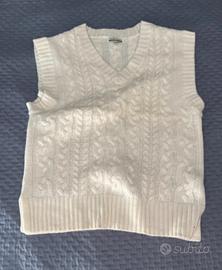 gilet bianco piazza italia - taglia 11-12 anni