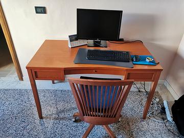 scrivania caligaris con sedia regolabile