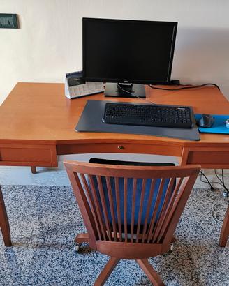 scrivania caligaris con sedia regolabile
