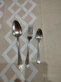 set forchette, cucchiaio, cucchiaino da caffè 