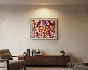 Quadro astratto pezzo unico dipinto su tela
