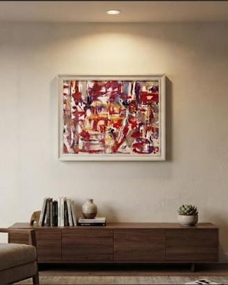 Quadro astratto pezzo unico dipinto su tela