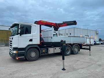 Scania G450 Euro 6 Gru + Ribaltabile trilaterale