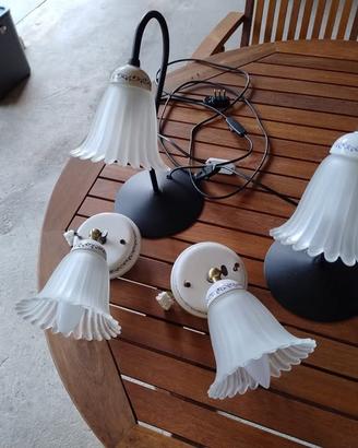Set 2 lampade e 2 abatjour