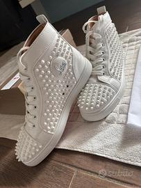 Louboutin louis spikes orlato bianche