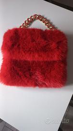 Borsa in pelliccia ecologica nuova