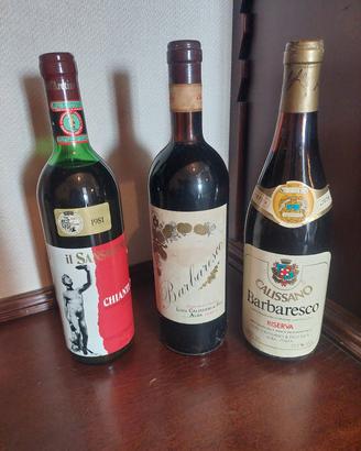 Lotto 3 Vini Barbaresco Calissano e Chianti 1981 (