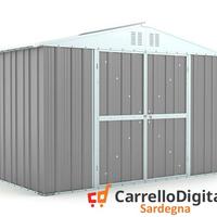 Box giardino lamiera zincata 327x155 grigio chiaro