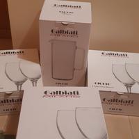 bicchieri vino e  brocca cristalleria galbiati mil