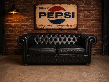 Divano letto Chester Chesterfield vera pelle uk