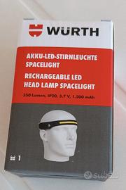 Lampada Wurth a led ricaricabile da testa 