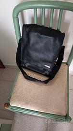 borsa pelle nera uomo