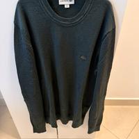 Lacoste maglione verde 100% lana taglia M