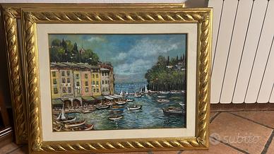 Quadro serigrafia Gonzaga “ la baia di Portofino “