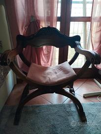 Sedia antica in legno Massello 
