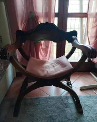 Sedia antica in legno Massello 