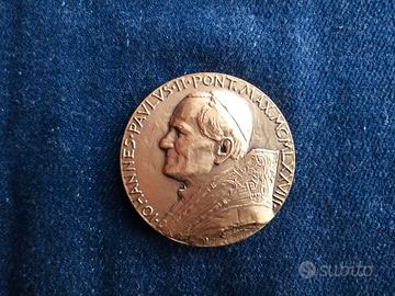 Medaglia Papa Giovanni Paolo II placcata oro