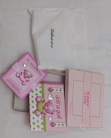 album foto neonata con inserti in argento