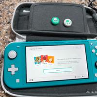 Switch Lite turchese +custodia da viaggio +1 Gioco