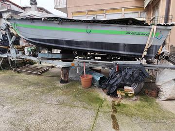 Barca alluminio e carrello