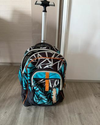 Zaino trolley SEVEN scuola o viaggio azzurro/nero
