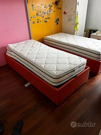 Letto contenitore con materasso