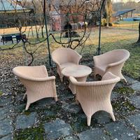 Set da giardino in resina effetto rattan