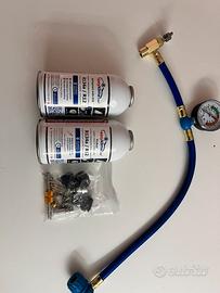 Kit Gas aria cond. gas+ ripara falle+ manometro