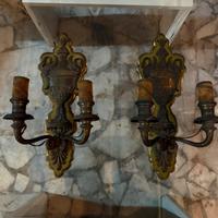 Coppia di Appliques Vintage in Stile Neoclassico