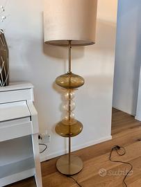 Lampada da terra in vetro di Murano