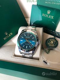 Rolex 116400 milgauss blu pellicolato