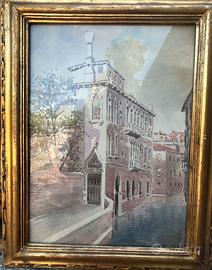 Venezia di antonio zanbrini con cornice dorata