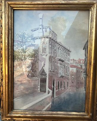 Venezia di antonio zanbrini con cornice dorata