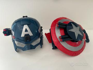Set Capitan America con Casco + Scudo Blaster