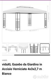 gazebo da giardino bianco