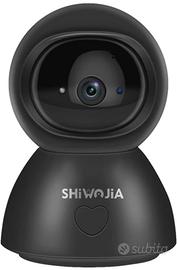 SHIWOJIA 1080P HD Telecamera Wi-Fi Interno,Videoca