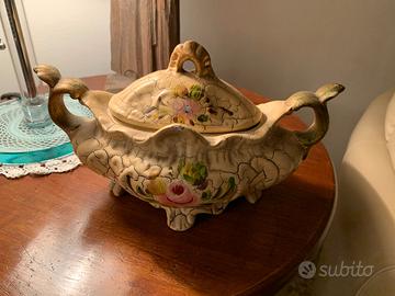 Centrotavola porta caramelle in ceramica vintage