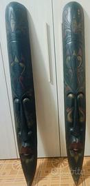 Coppia di Maschere Tribali GIGANTI (150 cm) 