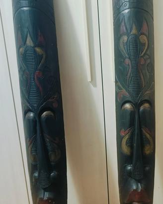 Coppia di Maschere Tribali GIGANTI (150 cm) 