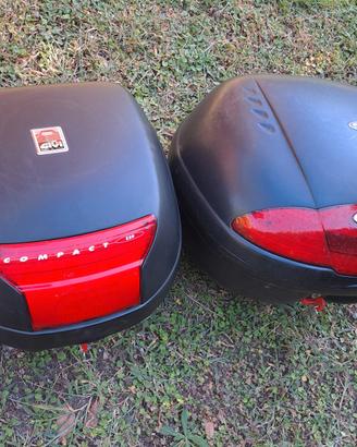 Coppia Bauletti GIVI E29 + GIVI E450