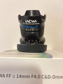 Venus Laowa 14mm f/4 FF RL Zero-D attacco canon RF