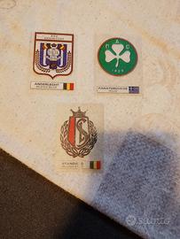 Lotto 3 scudetti plastificati trasparenti panini a