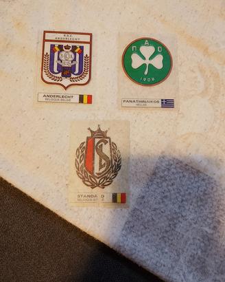 Lotto 3 scudetti plastificati trasparenti panini a